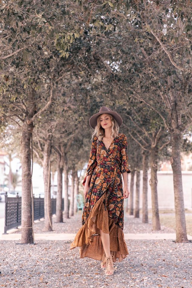 Flower Print Midi Dress - Lily-S-State of Style