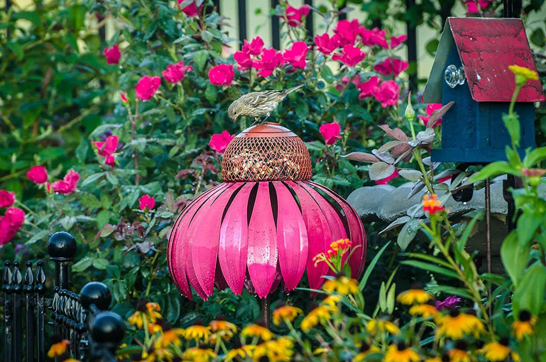 Flower-Shaped Bird Feeder - FloraFeeder-Red-State of Style