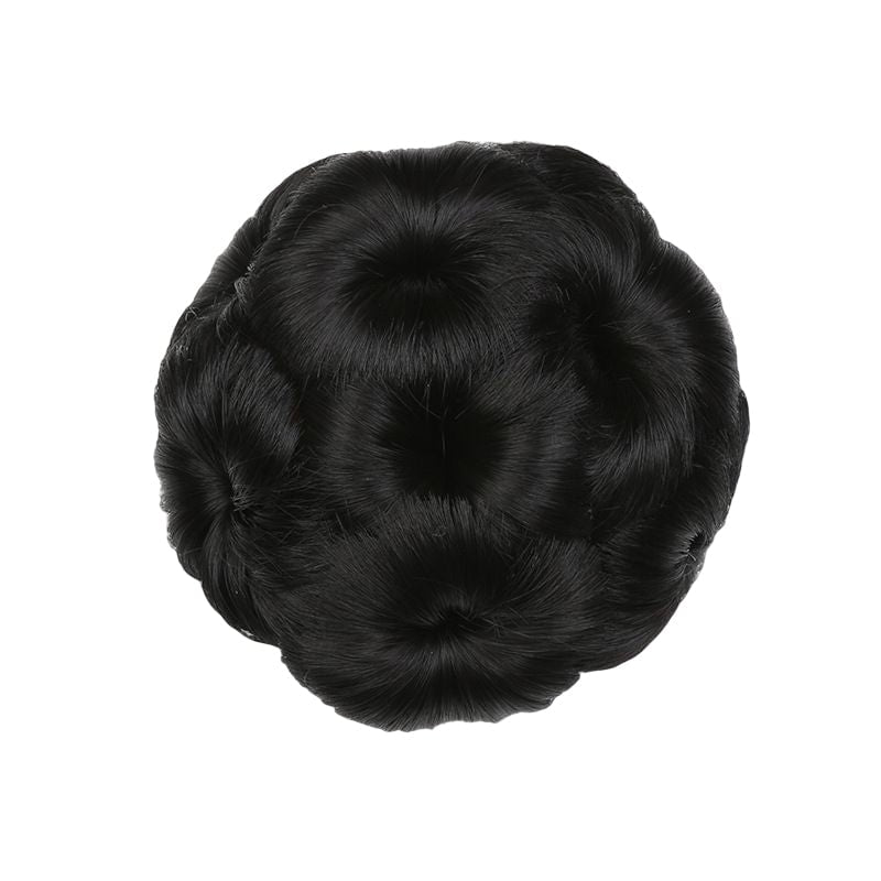 Flower-shaped Hair Clip with Hair Extension – Fiora-Black-State of Style