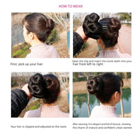 Flower-shaped Hair Clip with Hair Extension – Fiora-Maro-State of Style