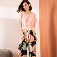 FlowerPyjamas | Soft & Stylish Women's Pyjamas-Blue/Orange-S-State of Style