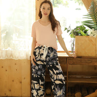 FlowerPyjamas | Soft & Stylish Women's Pyjamas-Blue/Orange-S-State of Style