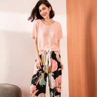 FlowerPyjamas | Soft & Stylish Women's Pyjamas-Blue/Pink-S-State of Style