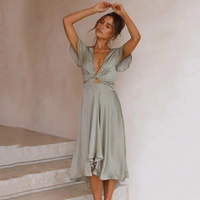 Flowing Vintage Summer Dress – Juliette-Orange-S-State of Style