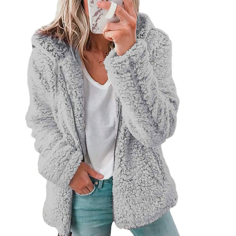 Fluffy Coat Jacket for Women | Stylish & Warm-Army Green-S-State of Style
