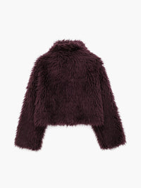 Fluffy Faux Fur Short Coat - Lina-XS-State of Style