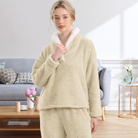 Fluffy Pyjama Set for Women - CozyPlush-Dark blue-S-State of Style