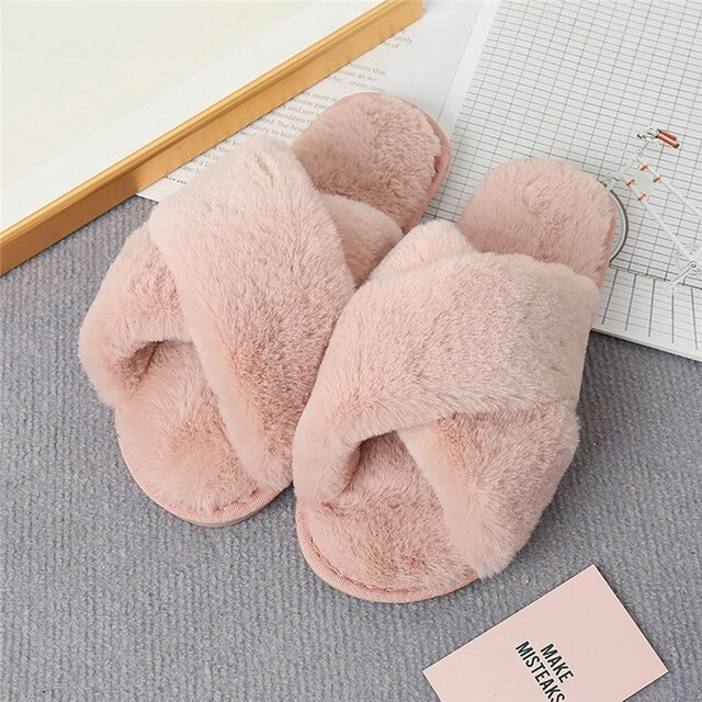 Fluffy Slippers for Women | Warm, Soft & Stylish-Pink-5.0-State of Style