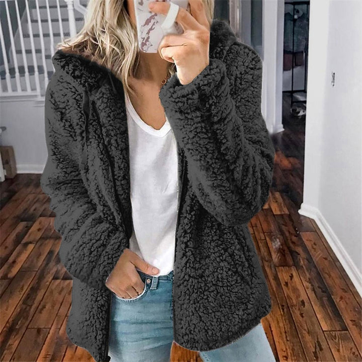 Fluffy Women's Hoodie Vest - Sofia-Black-S-State of Style
