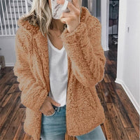 Fluffy Women's Hoodie Vest - Sofia-Pink-S-State of Style