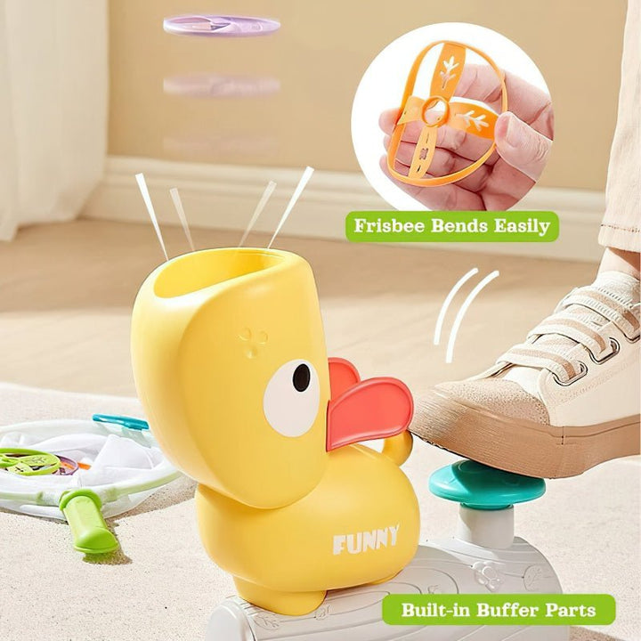 Throwing-disc toy for children, battery-free – suitable for indoor and outdoor use