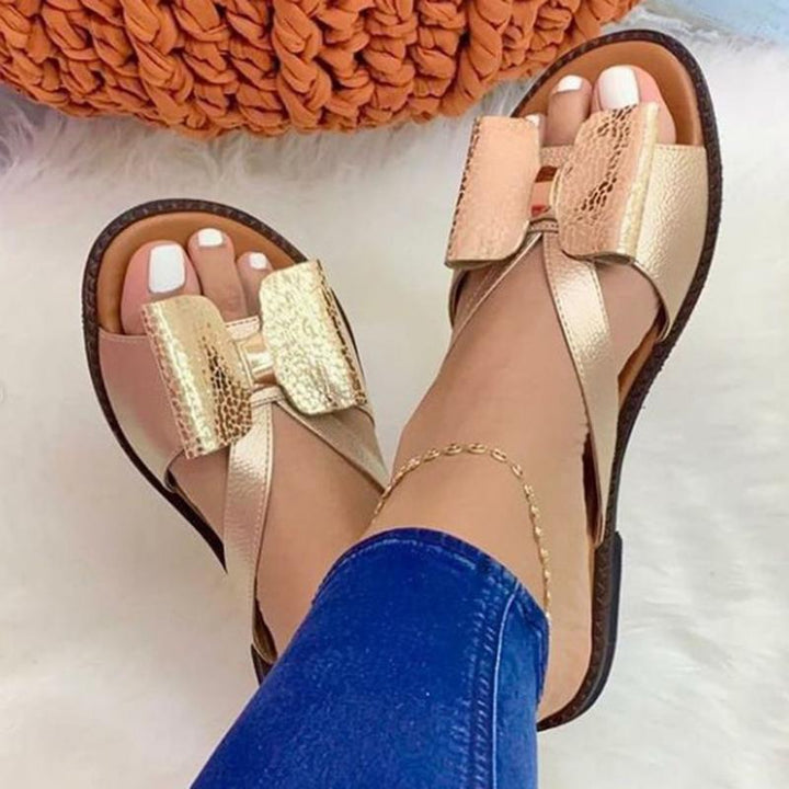 FlySlide | Cozy Butterfly Design Slippers-Gold-4.5-State of Style