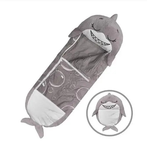 Foldable Kids' Sleeping Bag in Animal Shape – Snoozi-Shark-135x50cm-State of Style