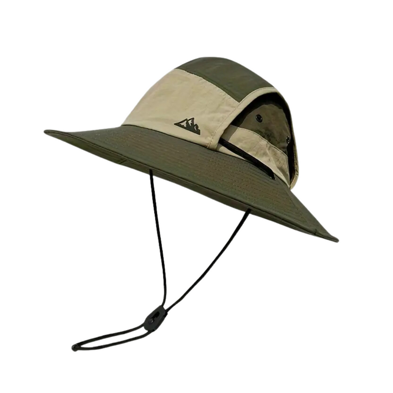Foldable outdoor sun hat with UV protection – SunGuard Explorer-Army green-State of Style