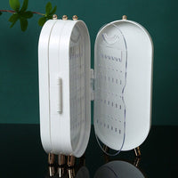 Foldable Oval Jewellery Organiser | Travel Case-WHITE-State of Style