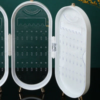 Foldable Oval Jewellery Organiser | Travel Case-WHITE-State of Style