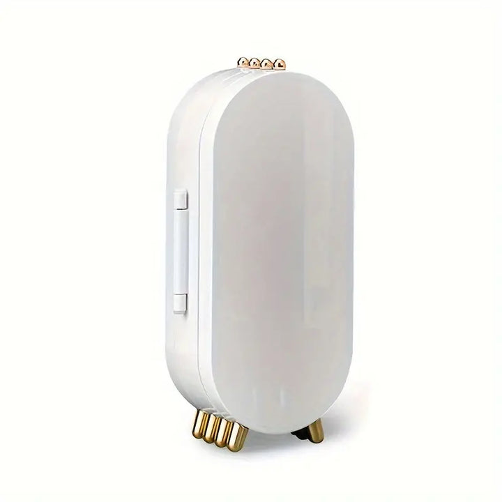 Foldable Oval Jewellery Organiser | Travel Case-WHITE-State of Style