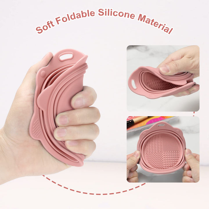 Foldable Silicone Brush Cleaner Bowl-Green-State of Style