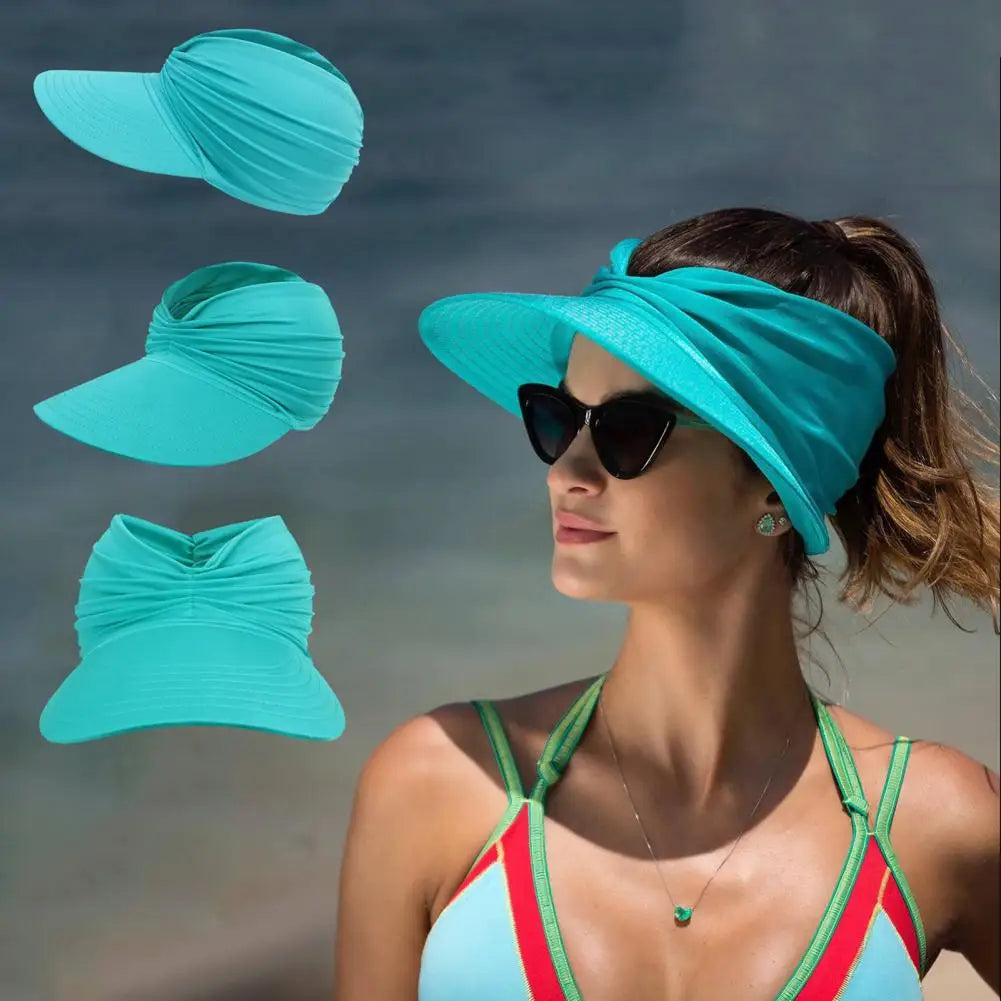 Foldable sun hat with a large brim and UV protection – Babes-Camel-One size fits all-State of Style