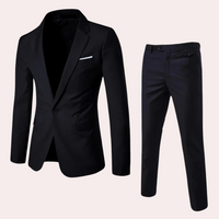 Formal and Comfortable Men's Suit - Thomas-Black-S-State of Style