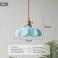 French Brass Pendant Light - BrassChic-Blue-Warm White-State of Style