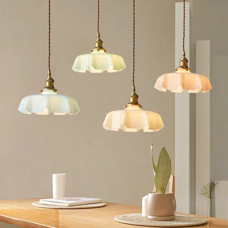 French Brass Pendant Light - BrassChic-Cream Yellow-Warm White-State of Style