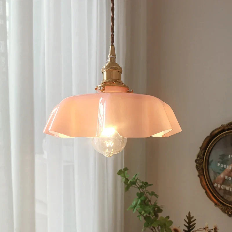 French Brass Pendant Light - BrassChic-Cream Yellow-Warm White-State of Style