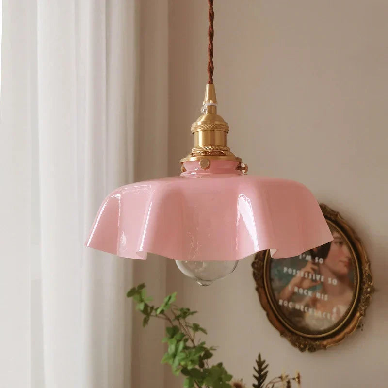 French Brass Pendant Light - BrassChic-Cream Yellow-Warm White-State of Style