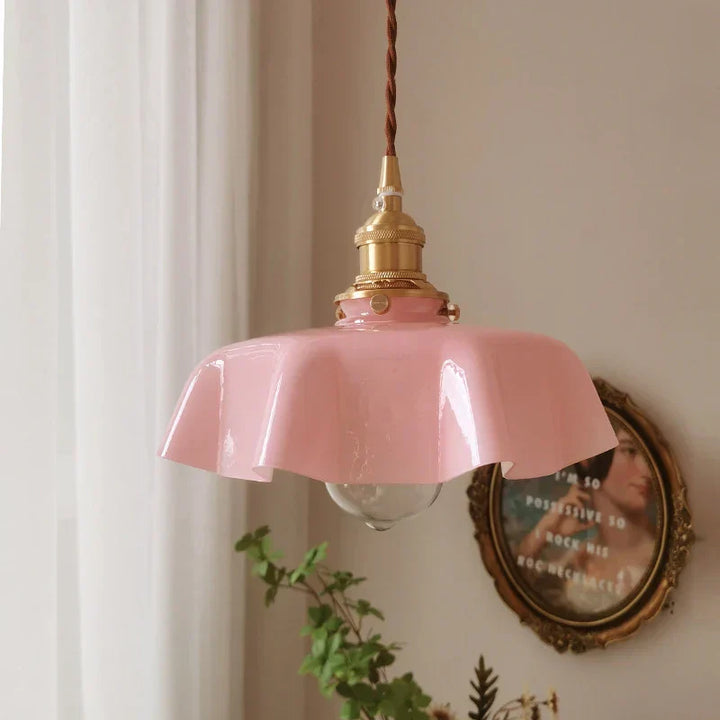 French Brass Pendant Light - BrassChic-Cream Yellow-Warm White-State of Style
