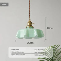 French Brass Pendant Light - BrassChic-Green-Warm White-State of Style