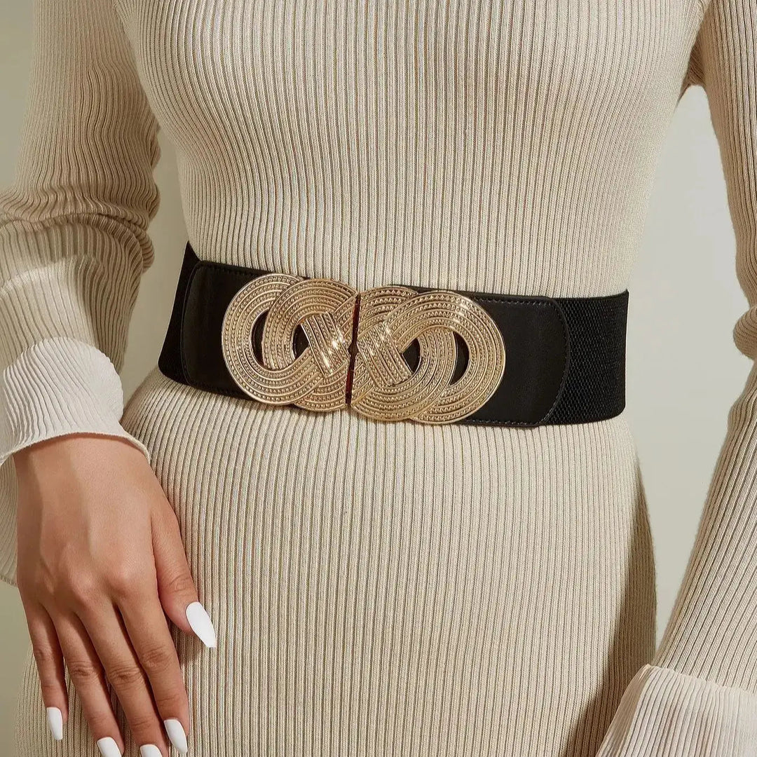 French Twist Elastic Waist Cincher Belt – Stylish & Comfortable-Black-70 cm-State of Style