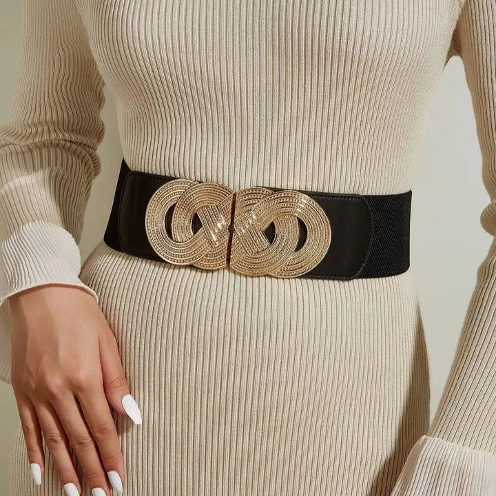 French Twist Elastic Waist Cincher Belt – Stylish & Comfortable-Black-70 cm-State of Style