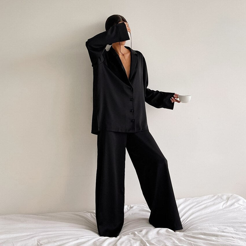 FrenchinsPyjama | Soft & Stylish Pajama Set for Women-Black-S-State of Style