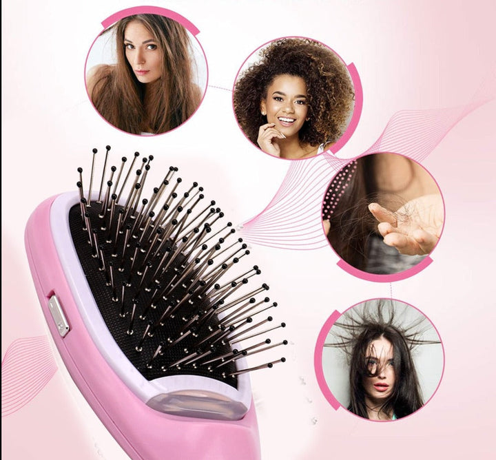 FrizzFree | Electric Hairbrush for Smooth & Effortless Styling-Black-State of Style