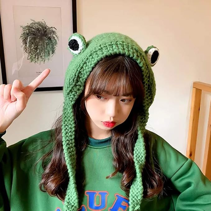 FrogHeat Hand-Knitted Frog Ear-Warming Headband-State of Style