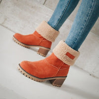 FrostStep Winter Boots | Insulated Winter Ankle Boots with Heel for Women-Orange-3.0-State of Style