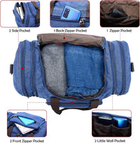 Expandable Canvas Weekender Duffel Bag – 40L to 50L Travel Carry-On