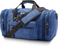 Expandable Canvas Weekender Duffel Bag – 40L to 50L Travel Carry-On