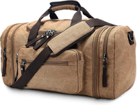 Expandable Canvas Weekender Duffel Bag – 40L to 50L Travel Carry-On