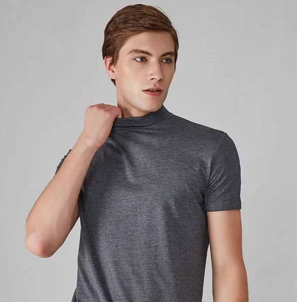 Function shirt with turtleneck for men – Adrian-White-S-State of Style
