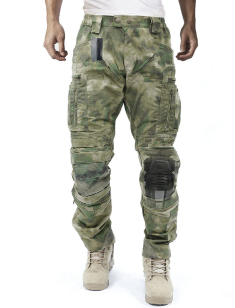 Functional Men's Cargo Trousers with Knee Protection – Bram-Green-S-State of Style