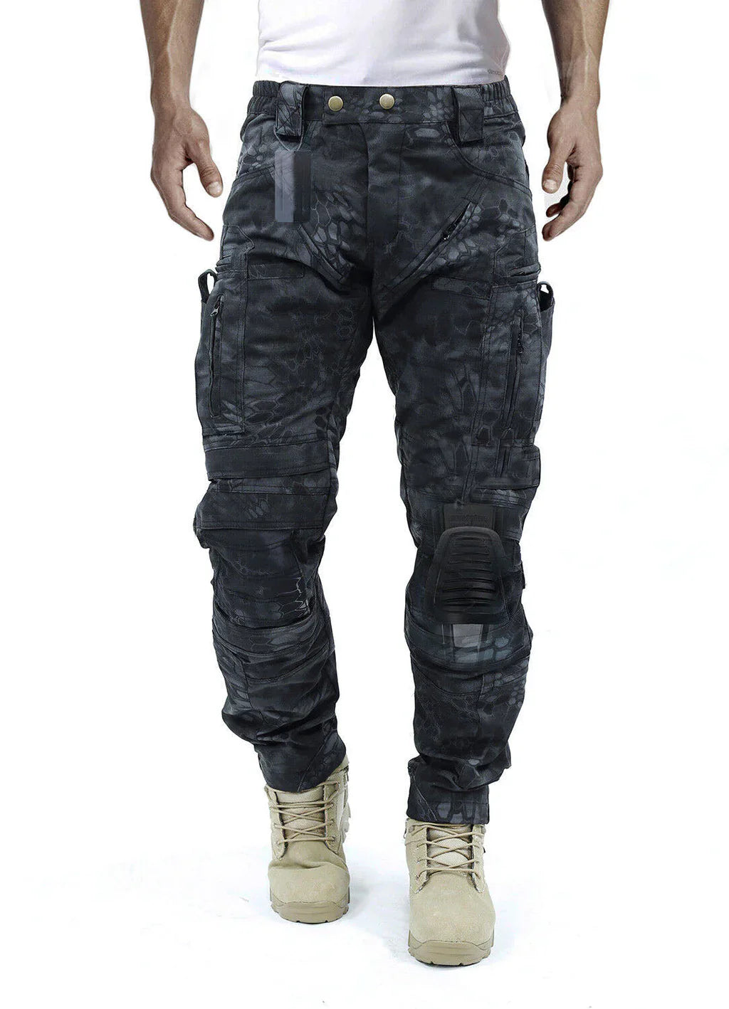 Functional Men's Cargo Trousers with Knee Protection – Bram-Grey-S-State of Style