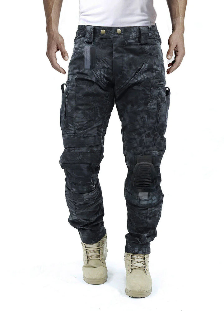 Functional Men's Cargo Trousers with Knee Protection – Bram-Grey-S-State of Style