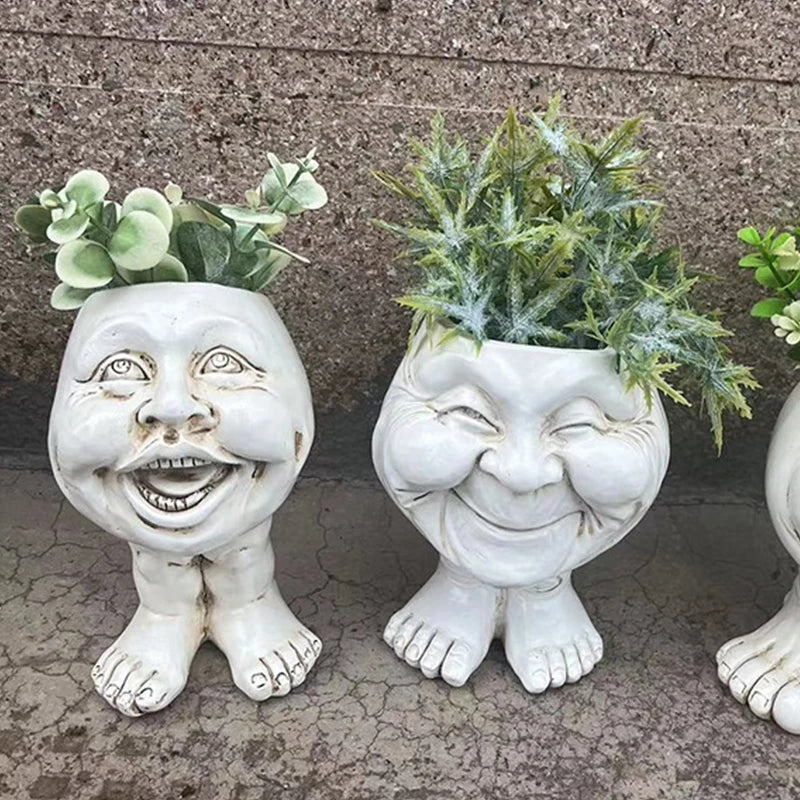 Funny Face Resin Succulent Planter - GigglePot-1-State of Style