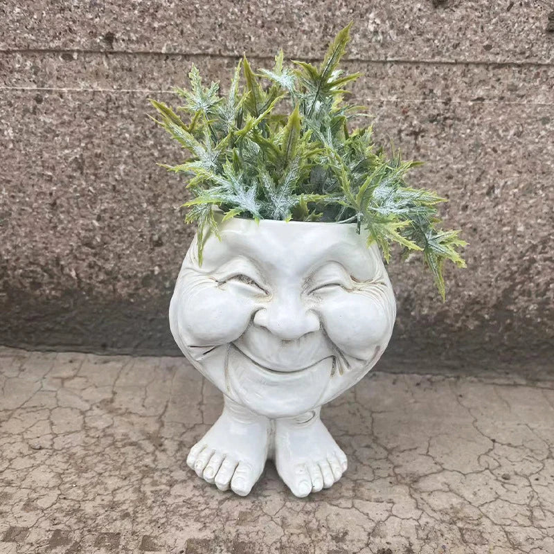 Funny Face Resin Succulent Planter - GigglePot-1-State of Style