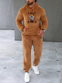 Fuzzy Fleece Two-Piece Outfit Set - Logan-Brown-S-State of Style