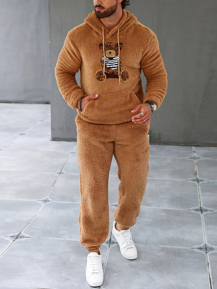 Fuzzy Fleece Two-Piece Outfit Set - Logan-Brown-S-State of Style