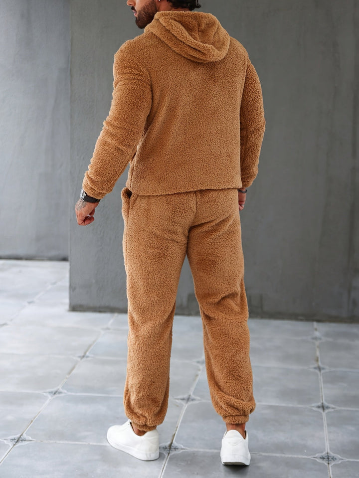 Fuzzy Fleece Two-Piece Outfit Set - Logan-Dark Green-S-State of Style
