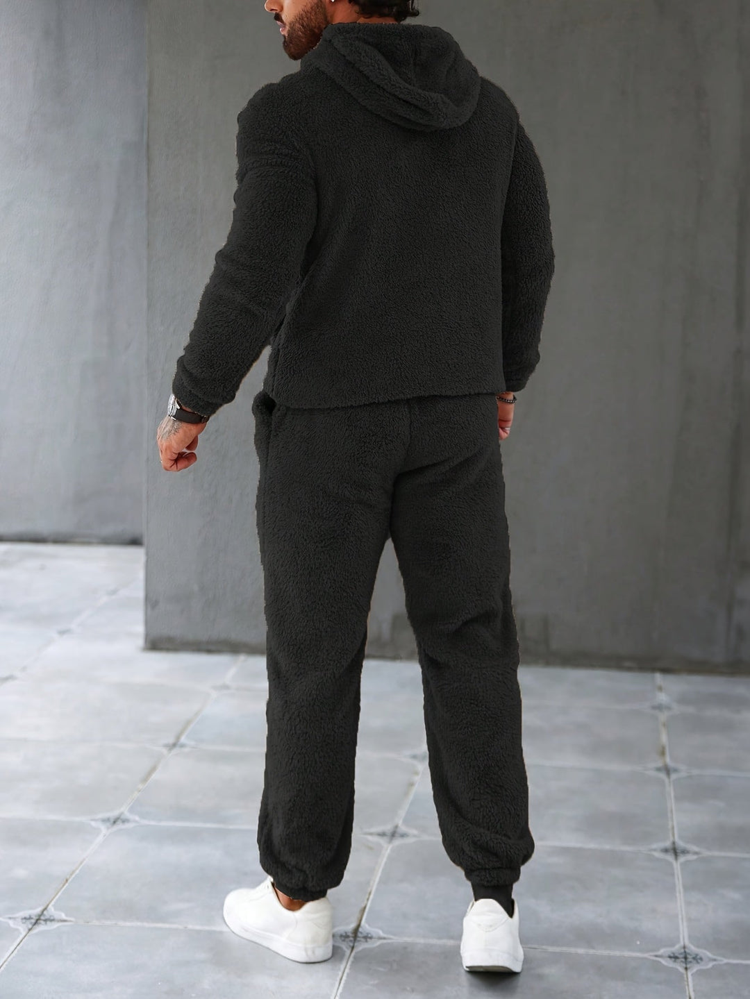 Fuzzy Fleece Two-Piece Outfit Set - Logan-Dark Green-S-State of Style