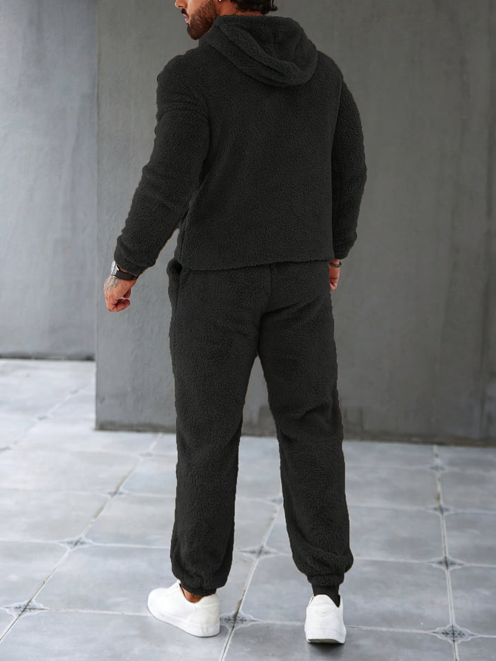 Fuzzy Fleece Two-Piece Outfit Set - Logan-Dark Green-S-State of Style